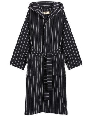 Tekla Tekla Terry Hooded Bathrobe - Blue