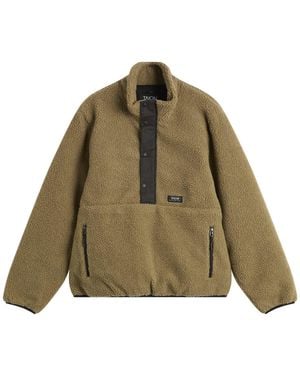 Taion Pull Over Boa Fleece Jacket - Green