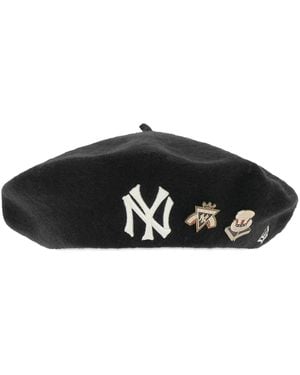 KTZ New York Yankees Pin Wool Beret - Black