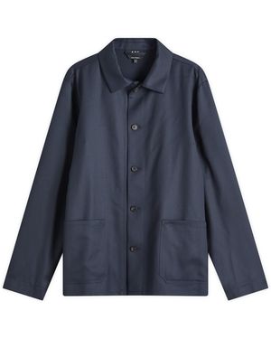 A.P.C. Kerlouan Wool Work Jacket - Blue