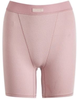 Skims Cotton Rib Boxer - Purple