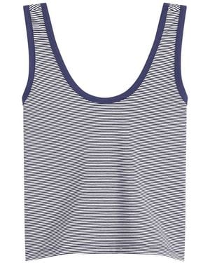 GOOD AMERICAN Super Stretch Ringer Tank - Gray