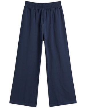 Skims Cotton Jersey Wide Leg Pant - Blue