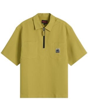 Pleasures Electron Half Zip Shirt - Green