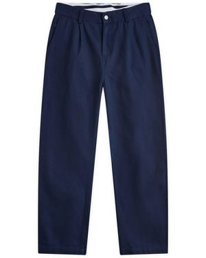 Corridor NYC Twill Pleated Trousers - Blue