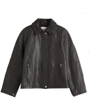Samsøe & Samsøe Sanok Leather Jacket - Black