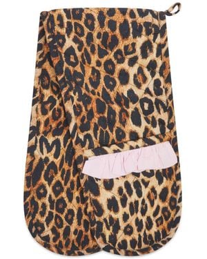 Damson Madder Leopard Double Oven Mitt - Multicolour