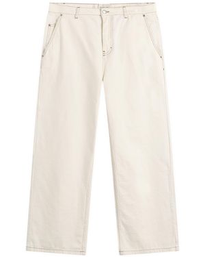 Ami Paris Light Denim Wide Fit Jeans - Natural