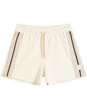 Moncler Crochet Trim Sweat Shorts - Natural