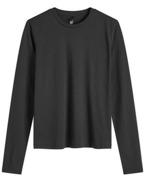 Skims Relaxed Tees Long Sleeve T-Shirt - Black