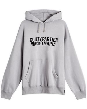 Wacko Maria Logo Printed Hooded Sweatshirt - Grey
