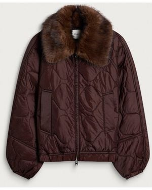 Charoux Cocoon Quilted Jacket - Brown