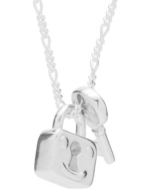 Alec Doherty Lock And Key Pendant Necklace - Metallic