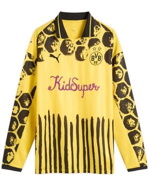 PUMA X Kidsuper Bvb Dortmund Long Sleeve Retro Home Jersey - Yellow