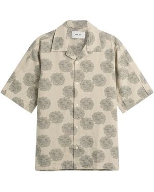 NN07 Ole Print Vacation Shirt - Natural
