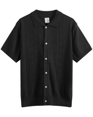 POLAR SKATE Miles Short Sleeve Cardigan - Black