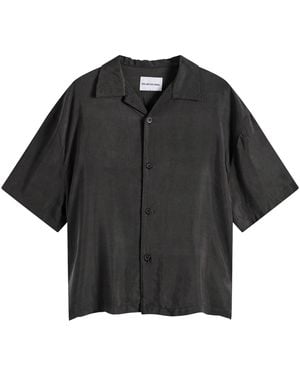 MKI Miyuki-Zoku Ribbed Cupro Vacation Shirt - Black
