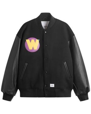 WTAPS Applique Varsity Jacket - Black