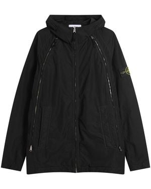 Stone Island David Light-Tc Hooded Jacket - Black