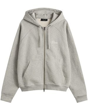 Dime Classic Small Logo Zip Hoodie - Gray