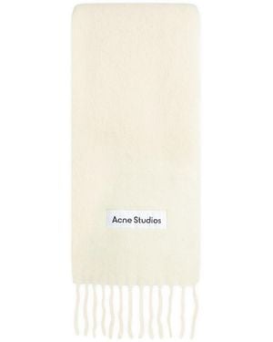 Acne Studios Vally Embroidered Scarf - Natural