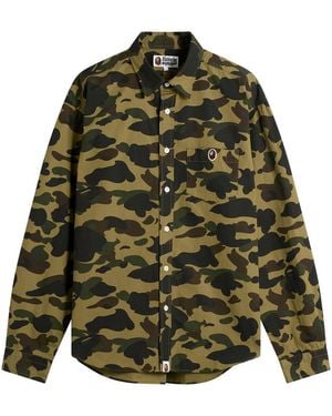 A Bathing Ape 1St Camo One Point Shirt - Green