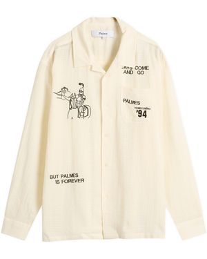Palmes Forever Camp Collar Shirt - Natural