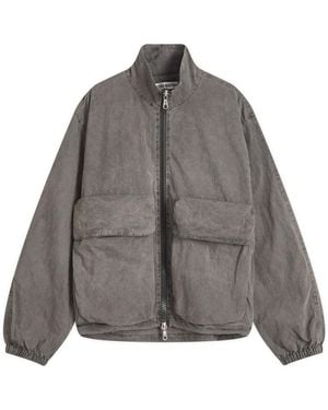 Cole Buxton Garment Dyed Combat Track Jacket - Grey