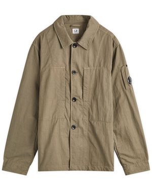 C.P. Company Diagonal Flatt Nylon Overshirt - Green