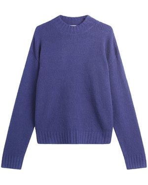 BOUND Cropped Wool Jumper - Blue