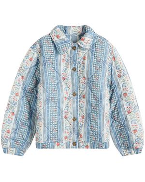 Damson Madder Claudia Reversible Floral Jacket - Blue