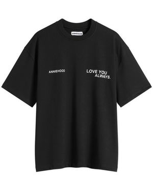 Annie Hood Love You Always T-Shirt - Black