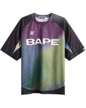 A Bathing Ape Tie Dye Football Jersey - Purple