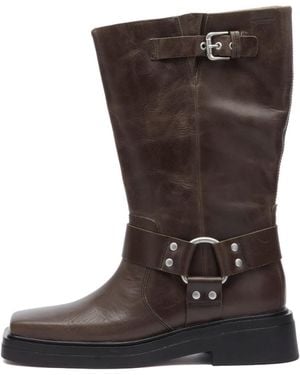 Eyra Leather Boots Mud