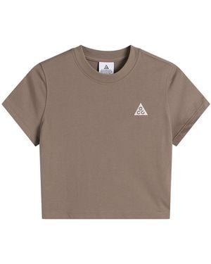 Nike Acg Fitted T-Shirt - Brown