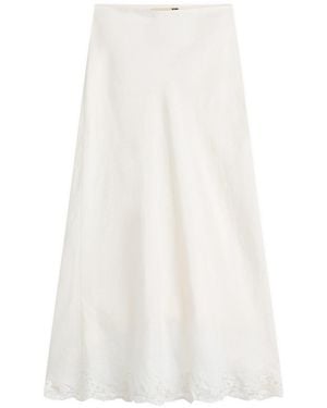 RIXO London Crystal Maxi Skirt - White