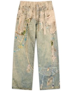Acne Studios 1981 Printed Jeans - Natural