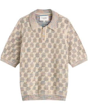 Corridor NYC Cable Knit Polo Shirt - Natural