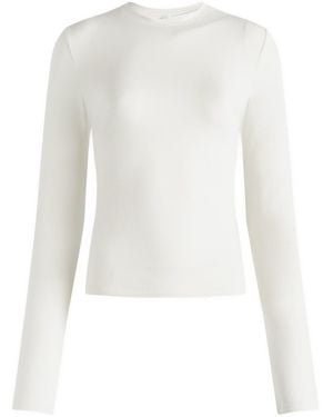 Skims Cotton Jersey Long Sleeve T-Shirt - White
