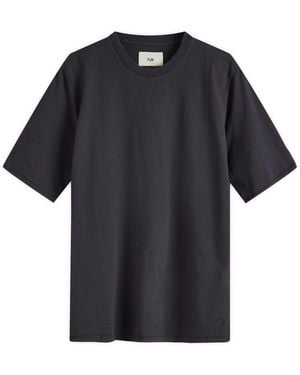 Folk Contrast Sleeve T-Shirt - Blue