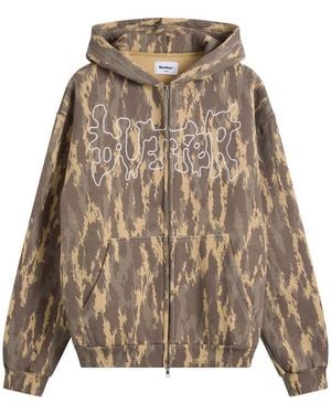 Butter Goods Blotch Zip Hoodie - Brown
