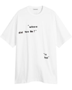 YMC Where Did You Go Print Triple T Shirt - White