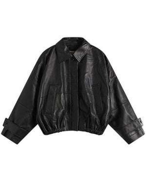 Rohe Leather Blouson Jacket - Black