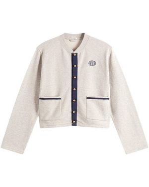 Bode Heathered Cardigan - White
