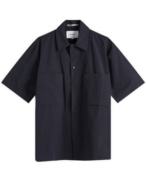 Norse Projects Hermann Travel Light Short Sleeve Shirt - Blue