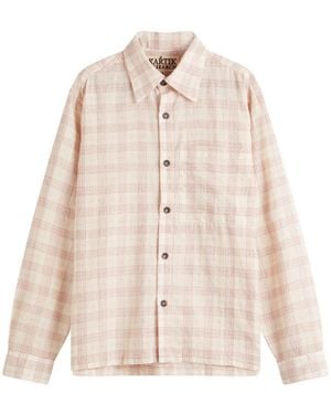 Kartik Research Zari Woven Stripe Shirt - Natural