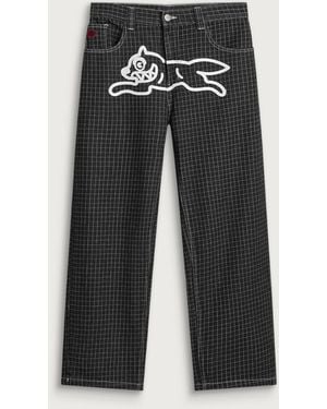 ICECREAM Ripstop Double Scoop Denim Trousers - Black