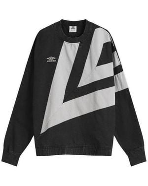 Umbro Washed Diamond Drill Sweat - Black