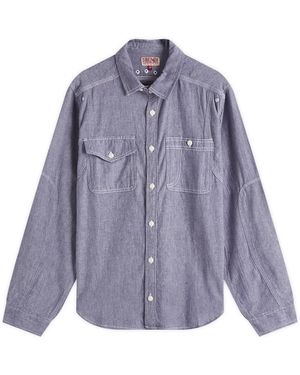 Dubbleware Brockton Reinforced Chambray Shirt - Blue