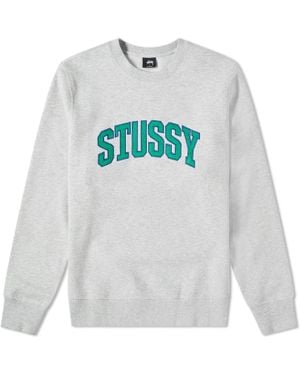 Stussy Arch Logo Sweatshirt - Grey